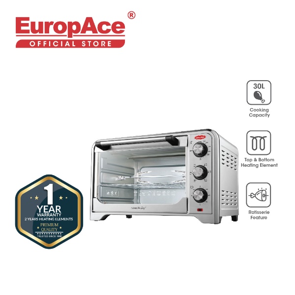 EuropAce 30L S/S Electric Oven (Rotisserie)
